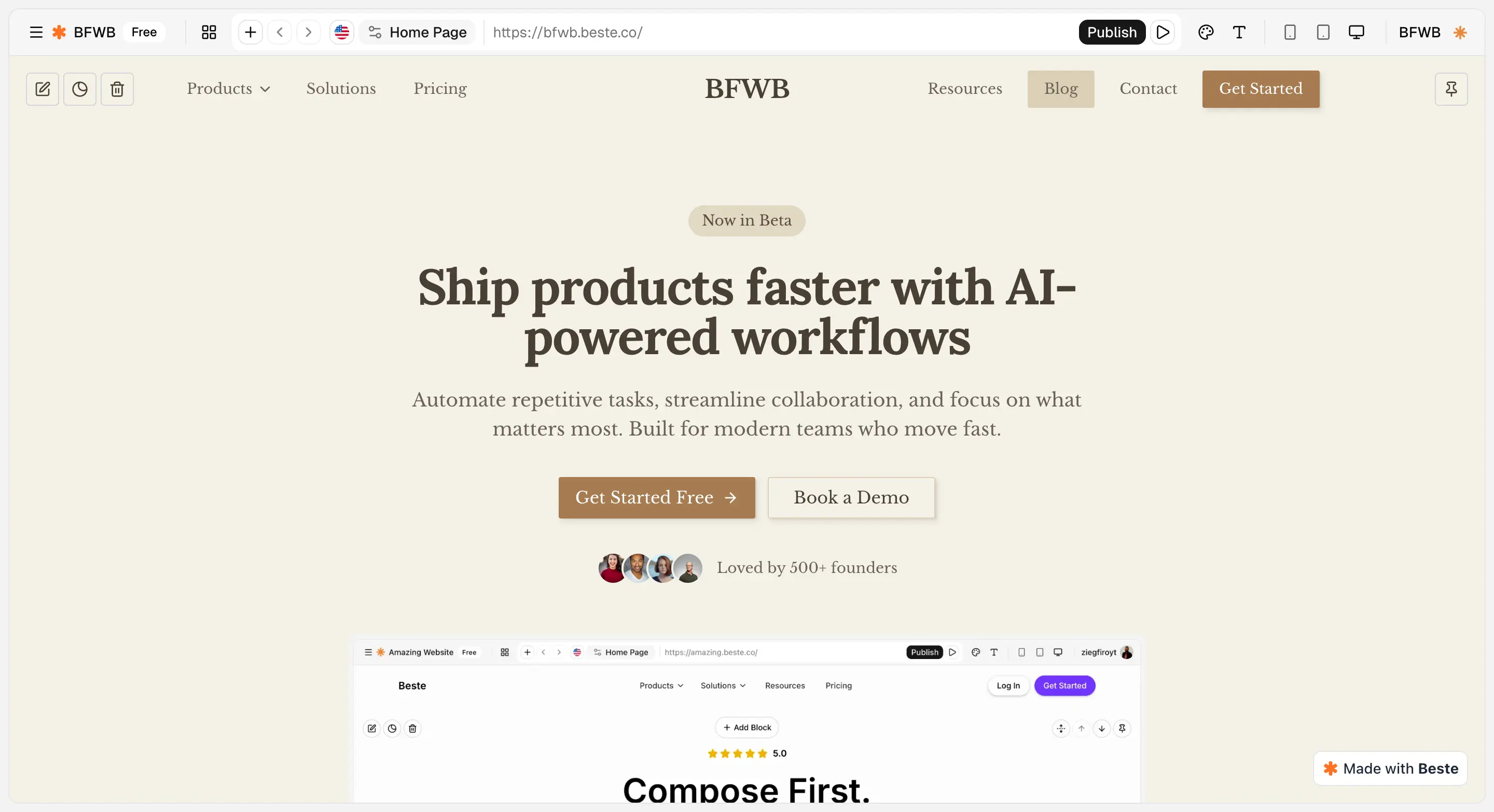 Beste editor interface