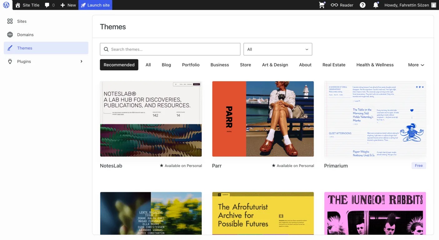 WordPress.com themes
